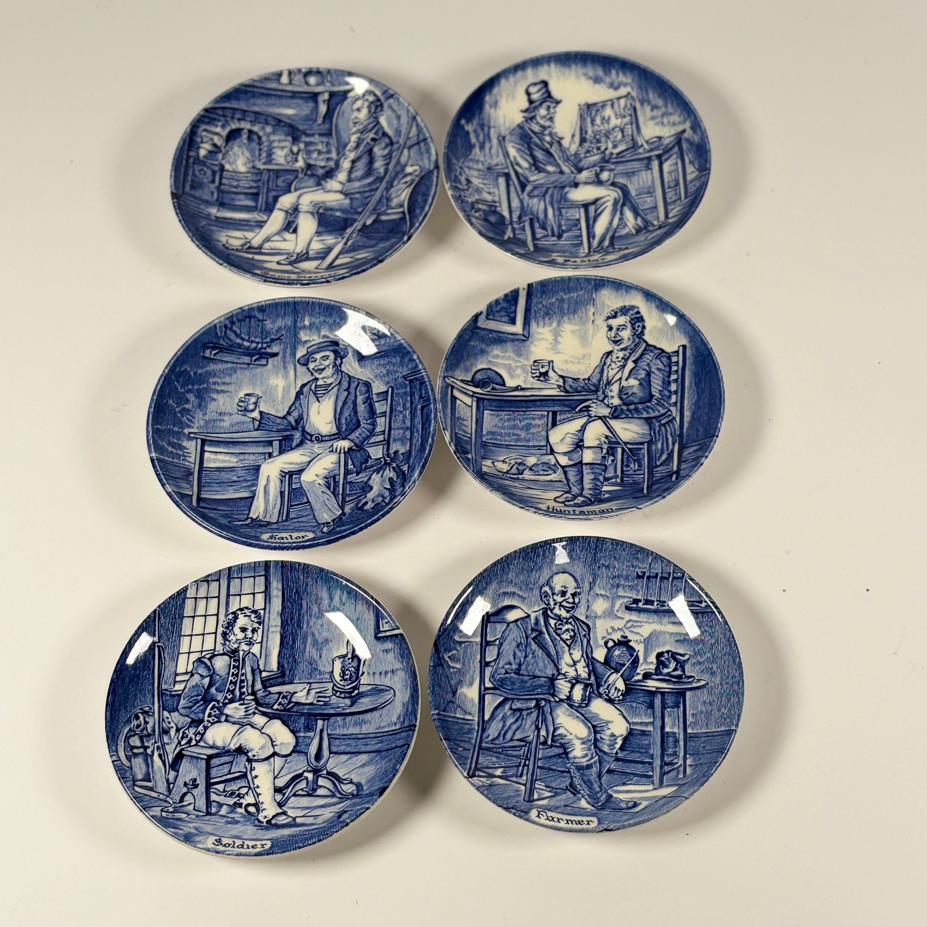 Set aus 6 Vintage Untersetzern von Wedgwood – England