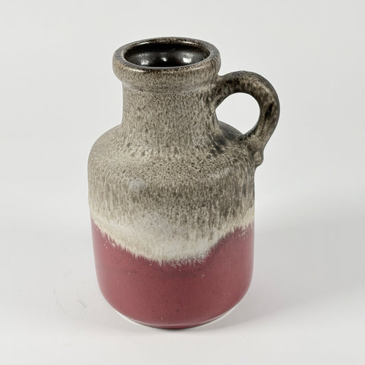 Keramikvase mit Henkel – Studiokeramik, glasiert, nummeriert