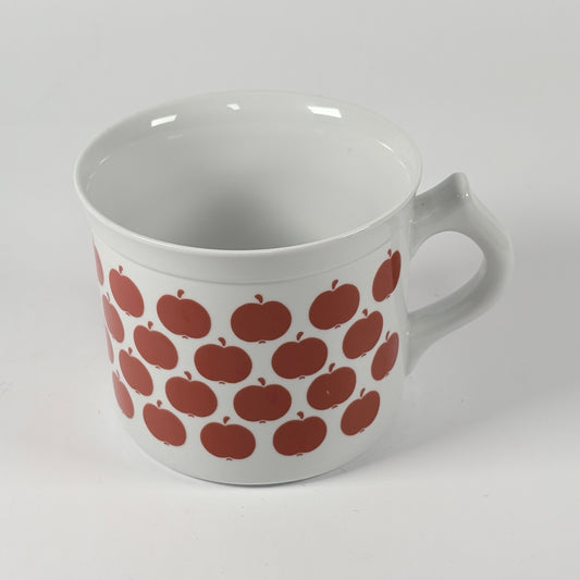 Retro Tasse mit roten Äpfel