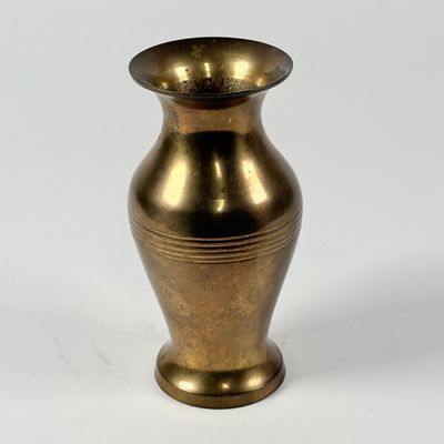 Messingvase bauchige Form mit schmalem Hals